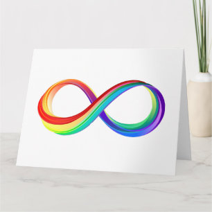 Layered Rainbow Infinity Symbol Thank You Card