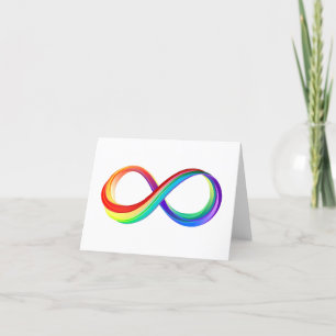 Layered Rainbow Infinity Symbol Thank You Card