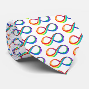 Layered Rainbow Infinity Symbol Tie