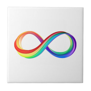 Layered Rainbow Infinity Symbol Tile