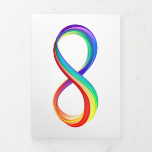 Layered Rainbow Infinity Symbol Tri-Fold Announcement
