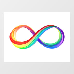 Layered Rainbow Infinity Symbol Window Cling