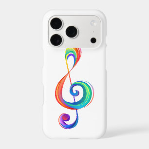 Layered rainbow treble clef