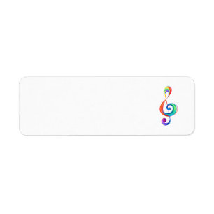 Layered rainbow treble clef
