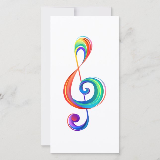 Layered rainbow treble clef (Front)