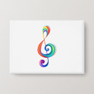 Layered rainbow treble clef