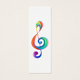 Layered rainbow treble clef