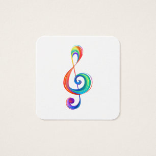 Layered rainbow treble clef