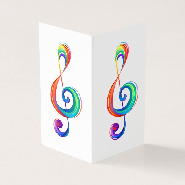 Layered rainbow treble clef (Outside)