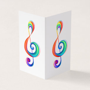 Layered rainbow treble clef