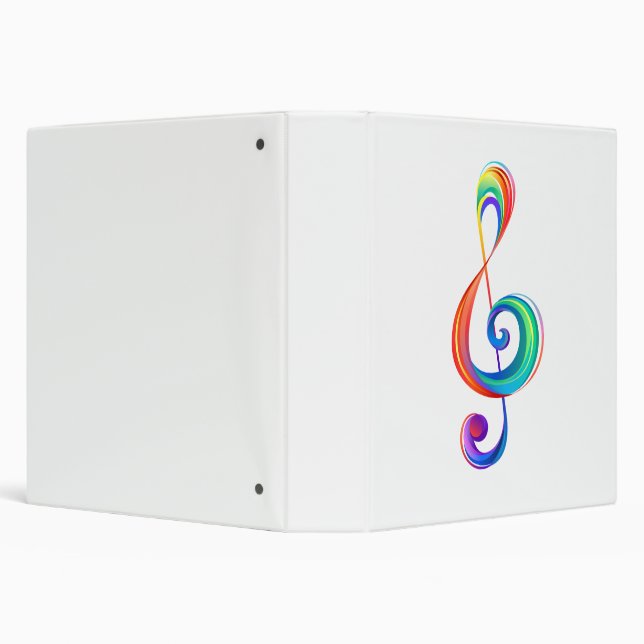 Layered rainbow treble clef binder (Background)
