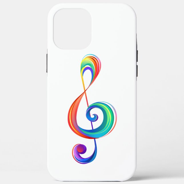 Layered rainbow treble clef Case-Mate iPhone case (Back)