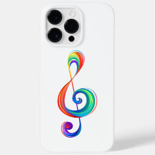 Layered rainbow treble clef Case-Mate iPhone 14 pro max case
