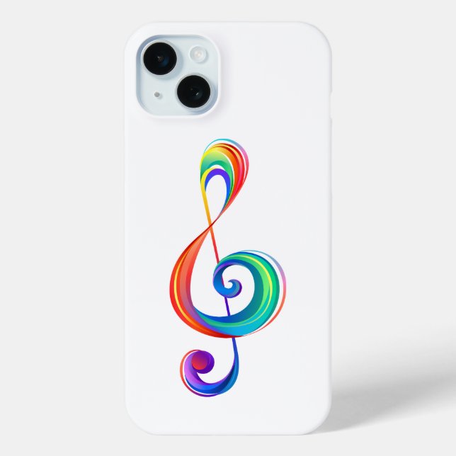 Layered rainbow treble clef Case-Mate iPhone case (Back)