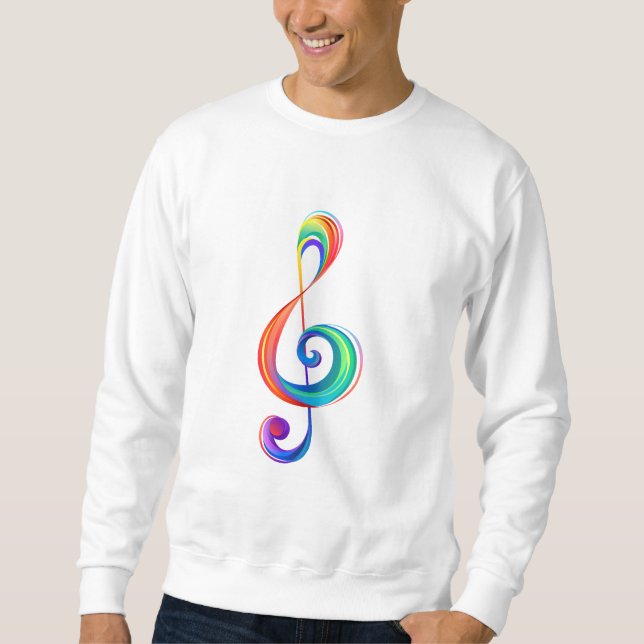 Layered rainbow treble clef sweatshirt (Front)