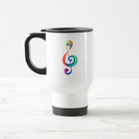 Layered rainbow treble clef