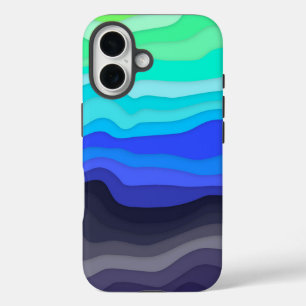 Layered Waves iPhone Case   Dark Galaxy