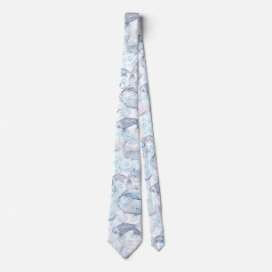 Layering Fishes Pattern 02.Dark blue.b No BG Tie