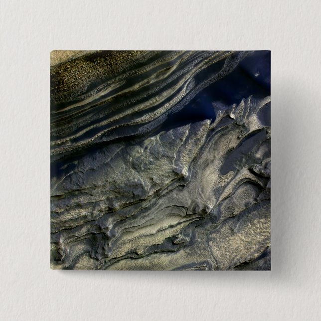 Layers exposed at Polar Canyon 2 Inch Square Button (Front)