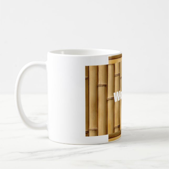 Layers of Bamboo Rhythm in Bamboo Natural Repetiti Coffee Mug (Left)