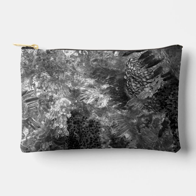  Layers of Crystals Grey  Accessory Pouch (Front)