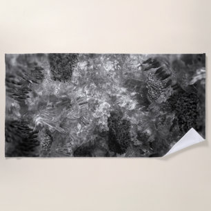 Layers of Crystals Grey Beach Towel