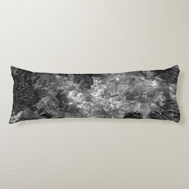  Layers of Crystals Grey  Body Pillow (Front)