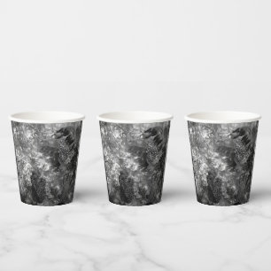 Layers of Crystals Grey Paper Cups