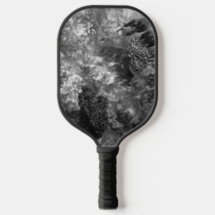 Layers of Crystals Grey Pickleball Paddle