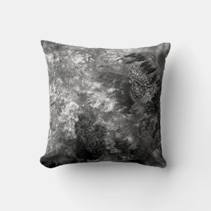 Layers of Crystals Grey Throw Pillow