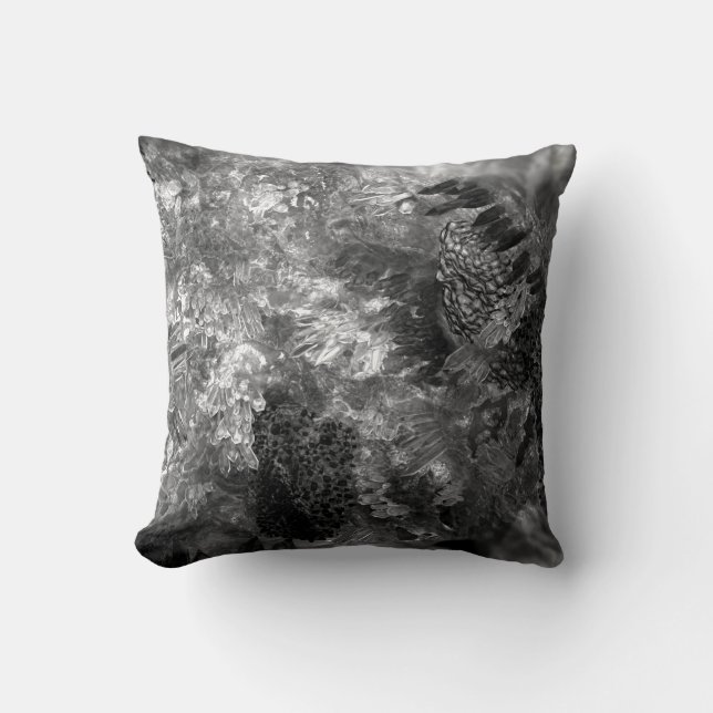  Layers of Crystals Grey  Throw Pillow (Front)