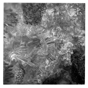 Layers of Crystals Grey Tile