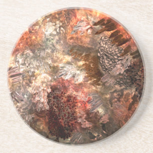  Layers of Crystals with Rustic Tint   Coaster