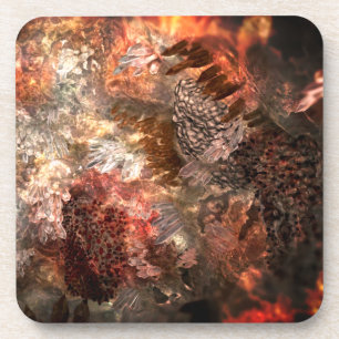 Layers of Crystals with Rustic Tint Coaster