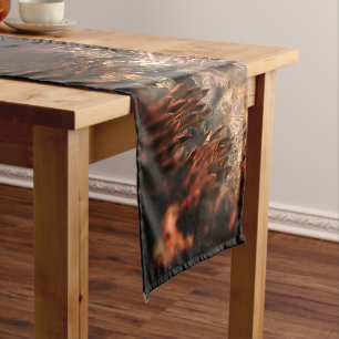 Layers of Crystals with Rustic Tint Long Table Runner