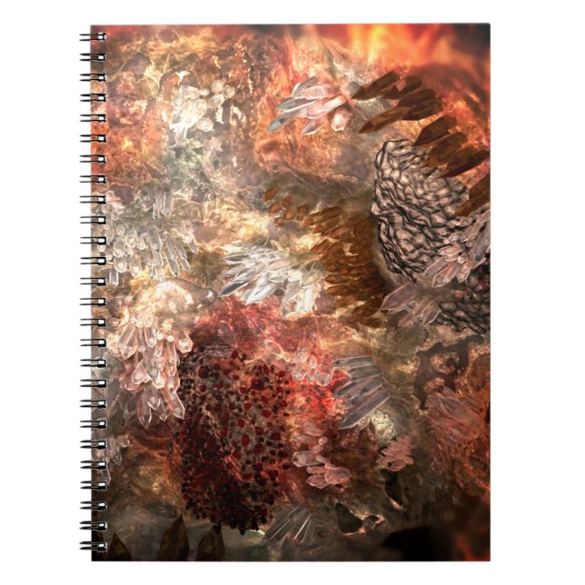  Layers of Crystals with Rustic Tint   Notebook (Front)