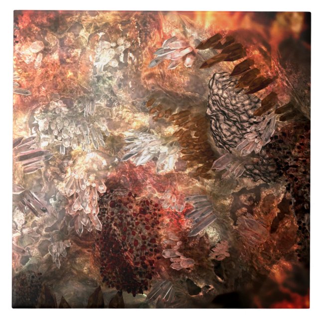  Layers of Crystals with Rustic Tint   Tile (Front)