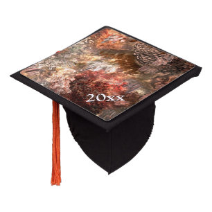 Layers of Crystals with Rustic Tint with Year Graduation Cap Topper