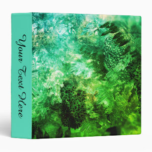 Layers of Green Crystals Binder