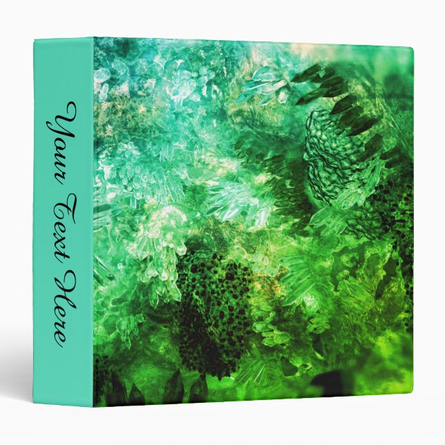 Layers of Green Crystals Binder (Front/Spine)