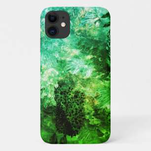 Layers of Green Crystals iPhone 11 Case