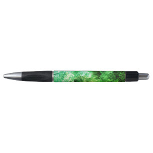 Layers of Green Crystals Pen
