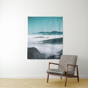 Layers of hills, fog and trees tapestry