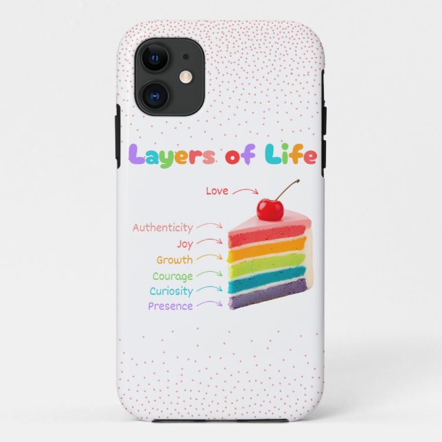 Layers of Life – Rainbow Cake of Growth & Mindset  Case-Mate iPhone Case (Back)