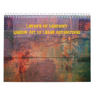 Layers of Memory Abstract Digital Art Calendar