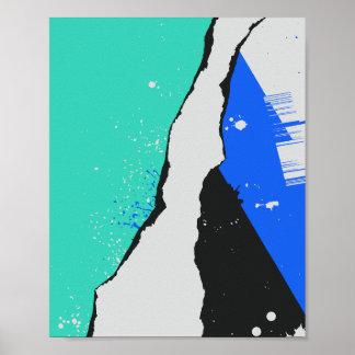 Layers of Paint and Splashes Poster
