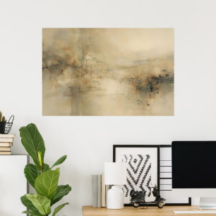 Layers of Quiet – An Abstract Landscape. Poster