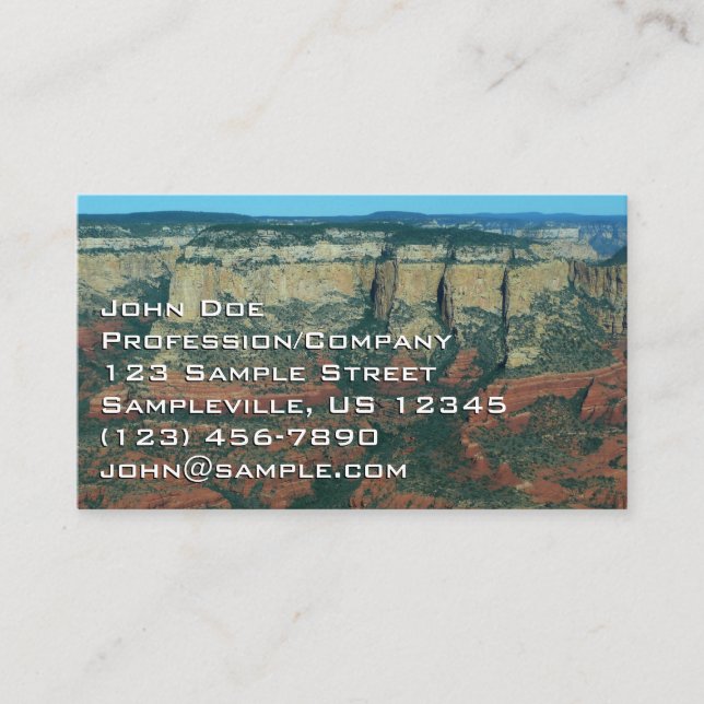 Layers of Red Rocks in Sedona Arizona Business Card (Front)
