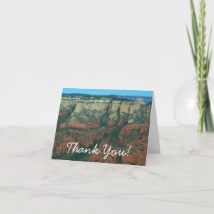 Layers of Red Rocks in Sedona Arizona Thank You Card