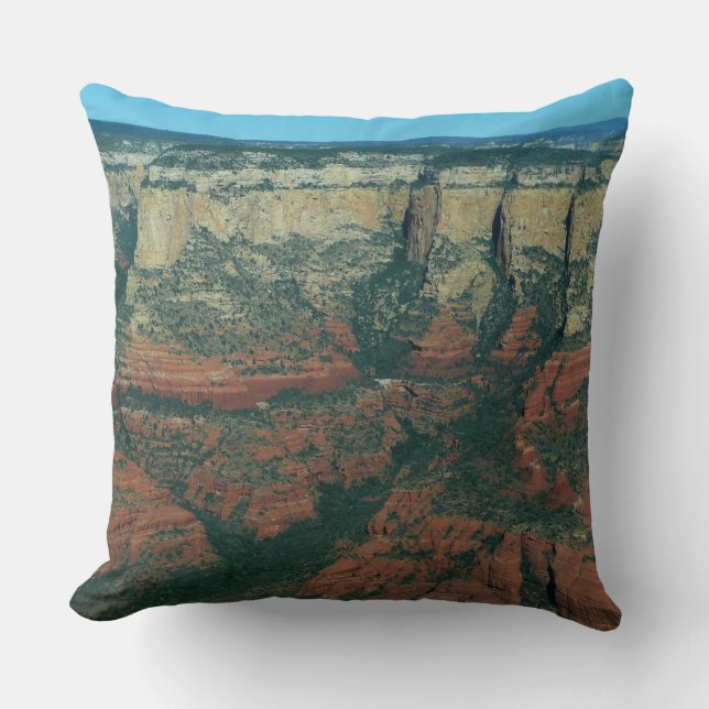 Layers of Red Rocks in Sedona Arizona Throw Pillow (Front)